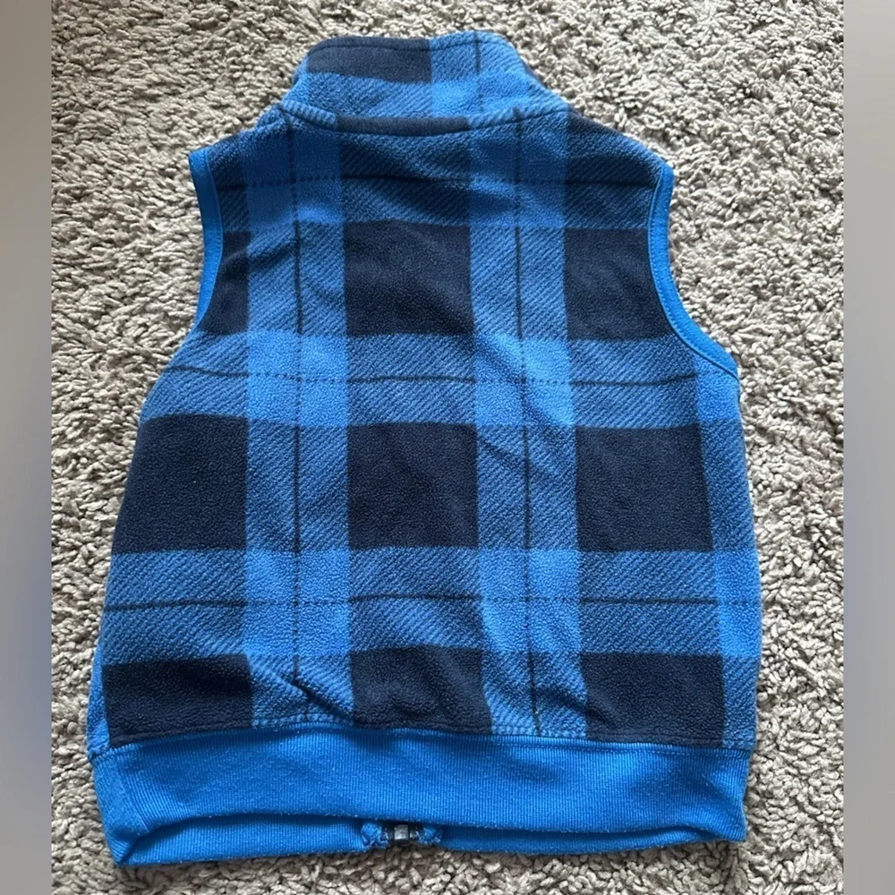 Preloved kids Blue Plaid Vest